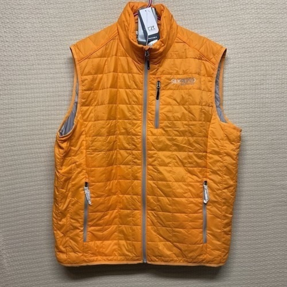 NWT Cutter & Buck Primaloft Logo FullZip Puffer Quilted Vest Jacket Men XL China